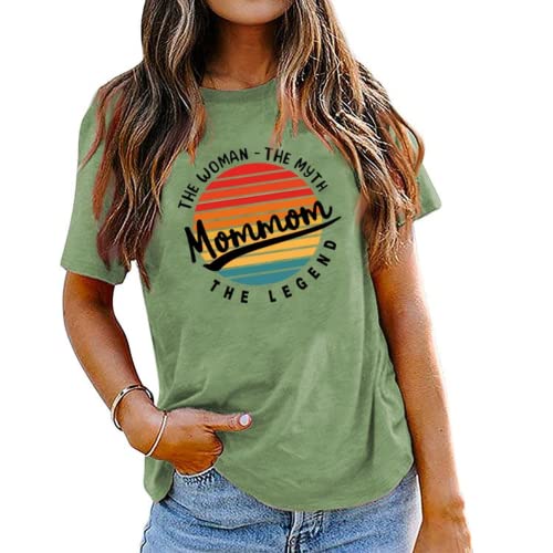 Vintage Mommom Tees Women The Woman The Myth The Legend Funny Mommom T-Shirt