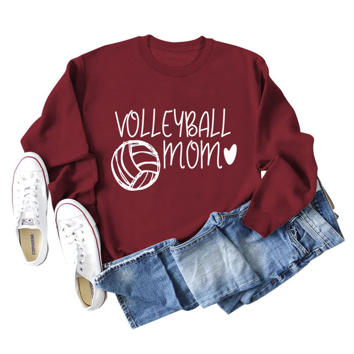 Wine red sweater (white font) / S