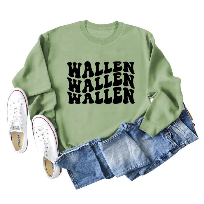 Olive sweater (black font) / S