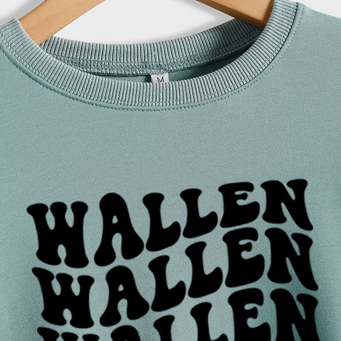 Wallen Autumn and Winter Fashion Bottoming Loose Long Sleeve Large Round Neck Sweater