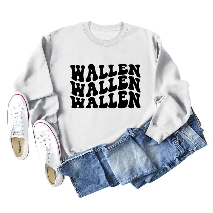 Wallen Autumn and Winter Fashion Bottoming Loose Long Sleeve Large Round Neck Sweater