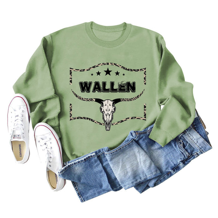 Olive green sweater (black word color picture) / S