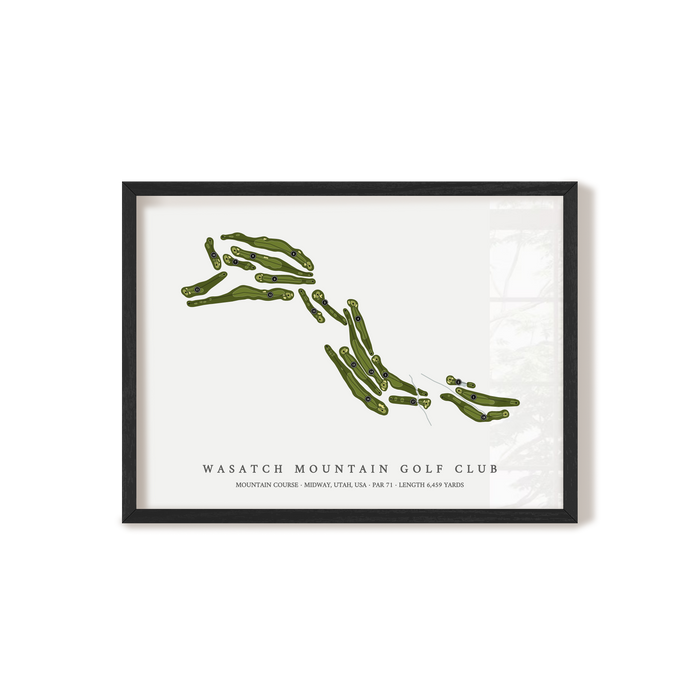 Wasatch Mountain Golf Course - Mountain Course | Golf Course Print | Black Frame