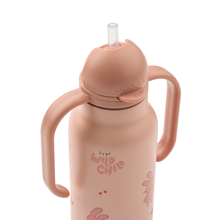 Liewood - Water Bottle - Kimmie - Wild Child - Rosey - Close Look