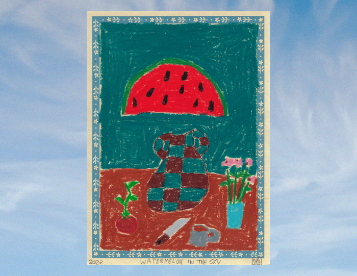 "Watermelon in the Sky" - Noah Mackenzie Original Drawing 2024