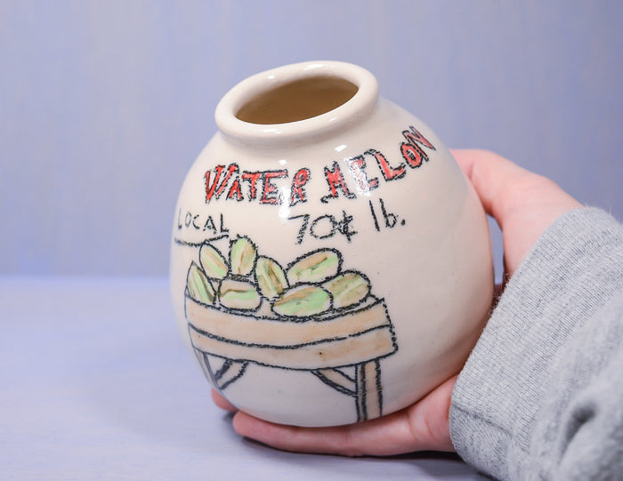 Watermelon Stand Moon Vase