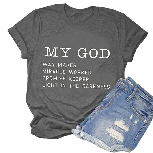 Way Maker T-Shirt Miracle Worker Promise Keeper Light in The Darkness My God T-Shirt