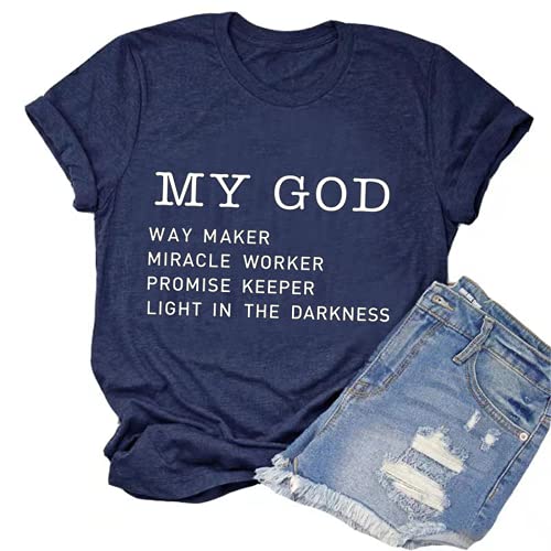 Way Maker T-Shirt Miracle Worker Promise Keeper Light in The Darkness My God T-Shirt
