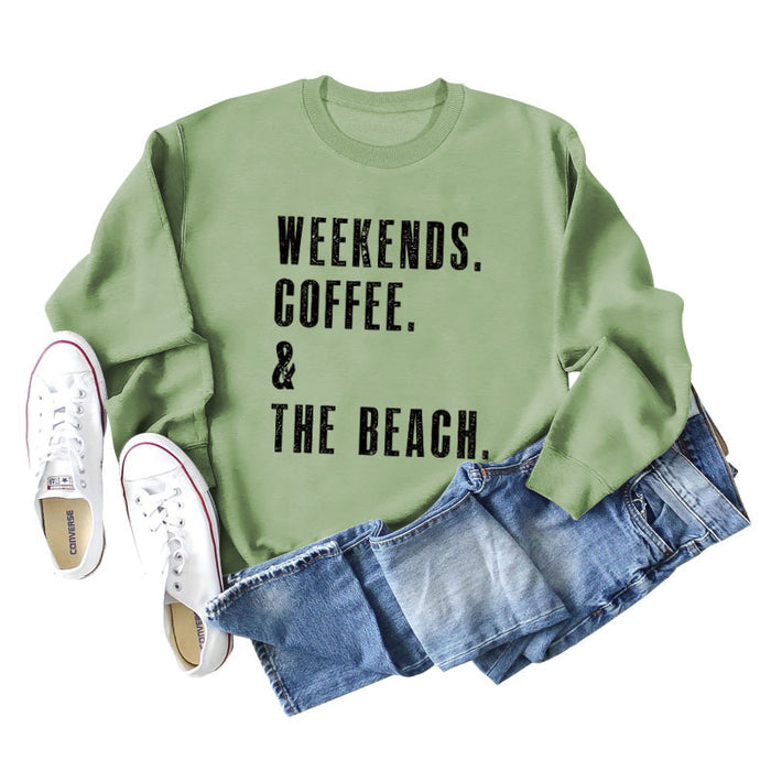 Olive green sweater (black word color picture) / S