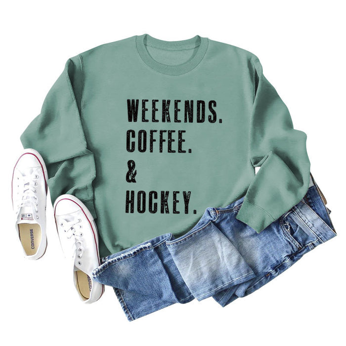 Light green sweater (black word color picture) / L