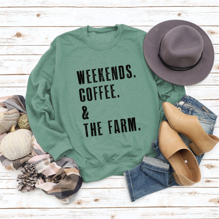 Light green sweater (black word color picture) / S