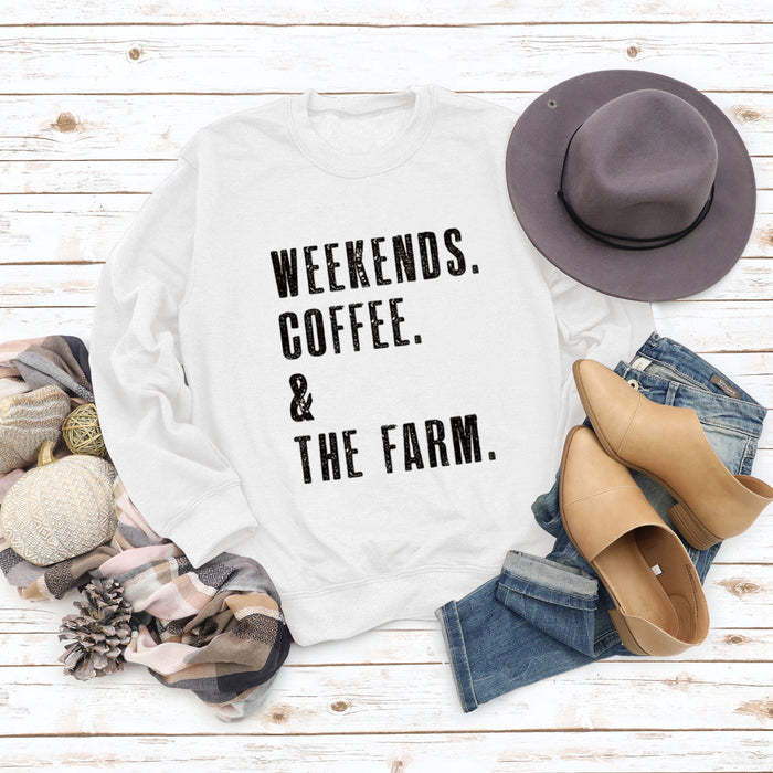WEEKENDS COFFEE Round Neck Loose Long-sleeved Sweater Women
