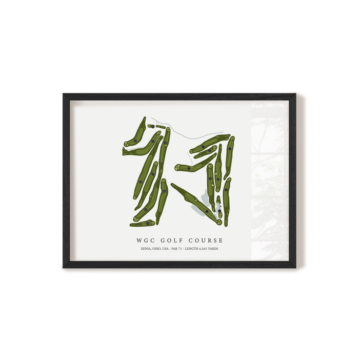 WGC Golf Course | Golf Course Print | Black Frame