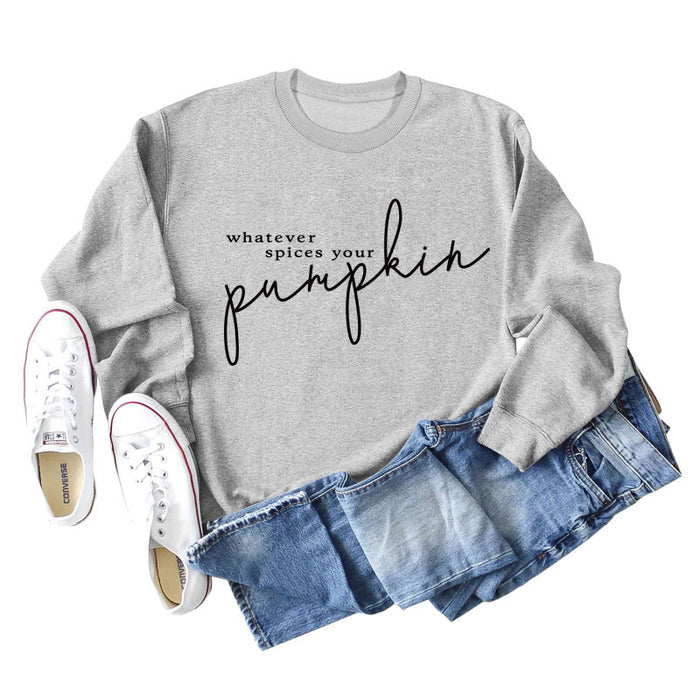 Grey sweater (black font) / S