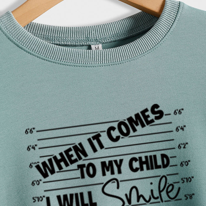 WHEN IT COMES TO MY Letter Fashion Loose Long-sleeved Sweater Girl