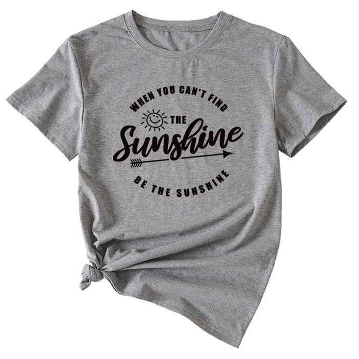 When You Can't Find The Letter Print Round Neck Short Sleeve T-Shirt