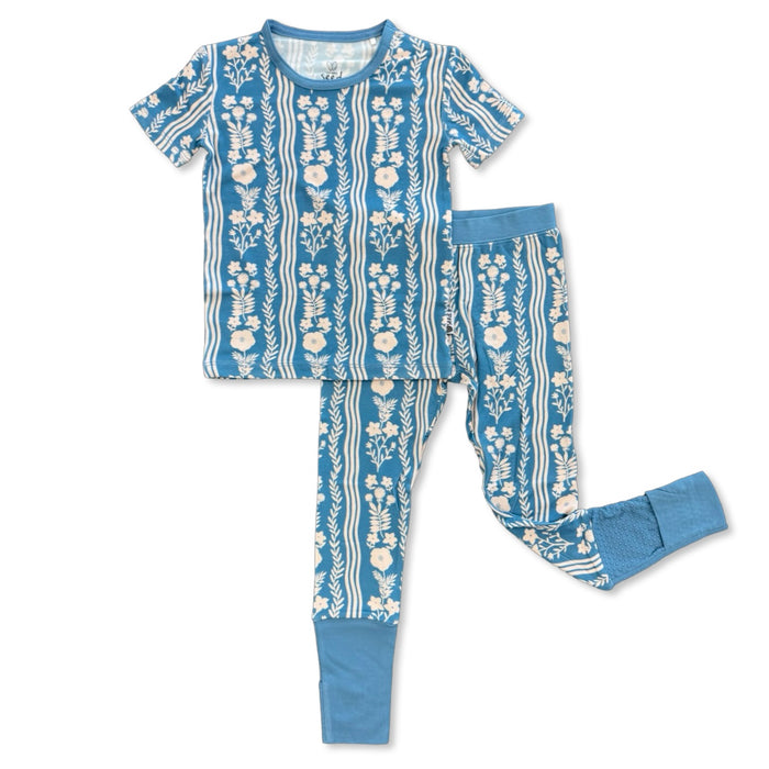 Whimsy Blue All Wrapped Up Kid's Two Piece Jammie Set