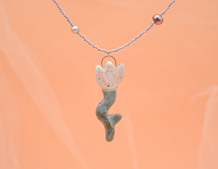 White Tulip Necklace