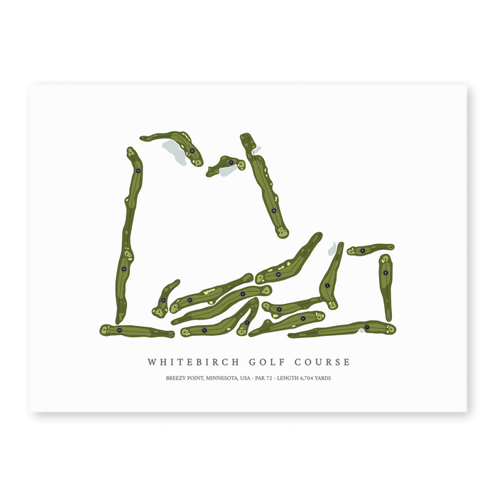 Whitebirch Golf Course | Heritage Style Golf Course Print | Unframed