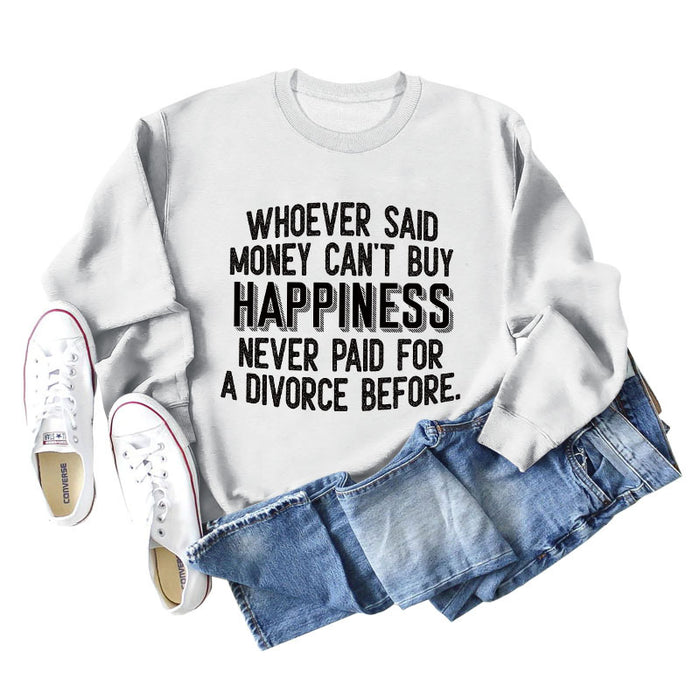 Whoever Said Money Women's Round Neck Bottomed Long Sleeve Sweater