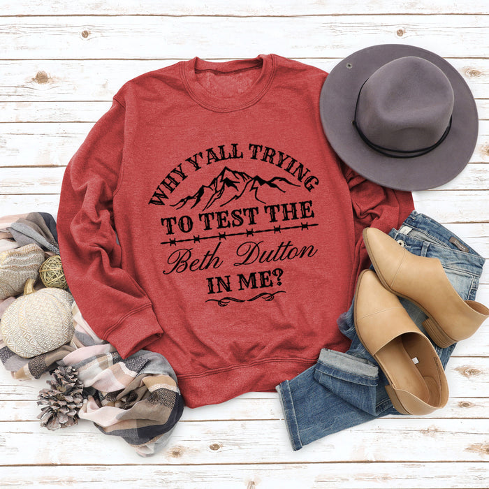 Red sweater (black font) / S