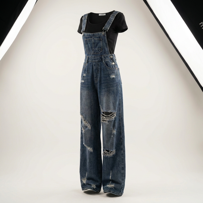 Wide-Leg Denim Overalls for Women Canada | Parcel Theory