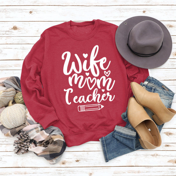 Red sweater (white font) / S