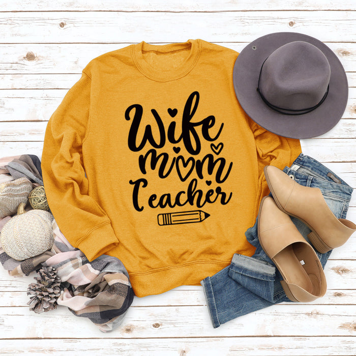 Yellow sweater (black font) / S
