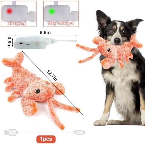 Wiggly Lobster Dog Toy for Boredom Toys Pet Clever