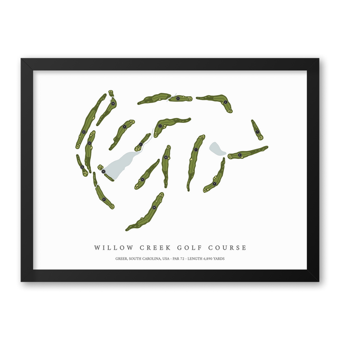 Willow Creek Golf Course | Golf Course Print | Black Frame