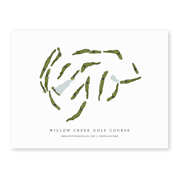 Willow Creek Golf Course | Golf Course Print | Unframed