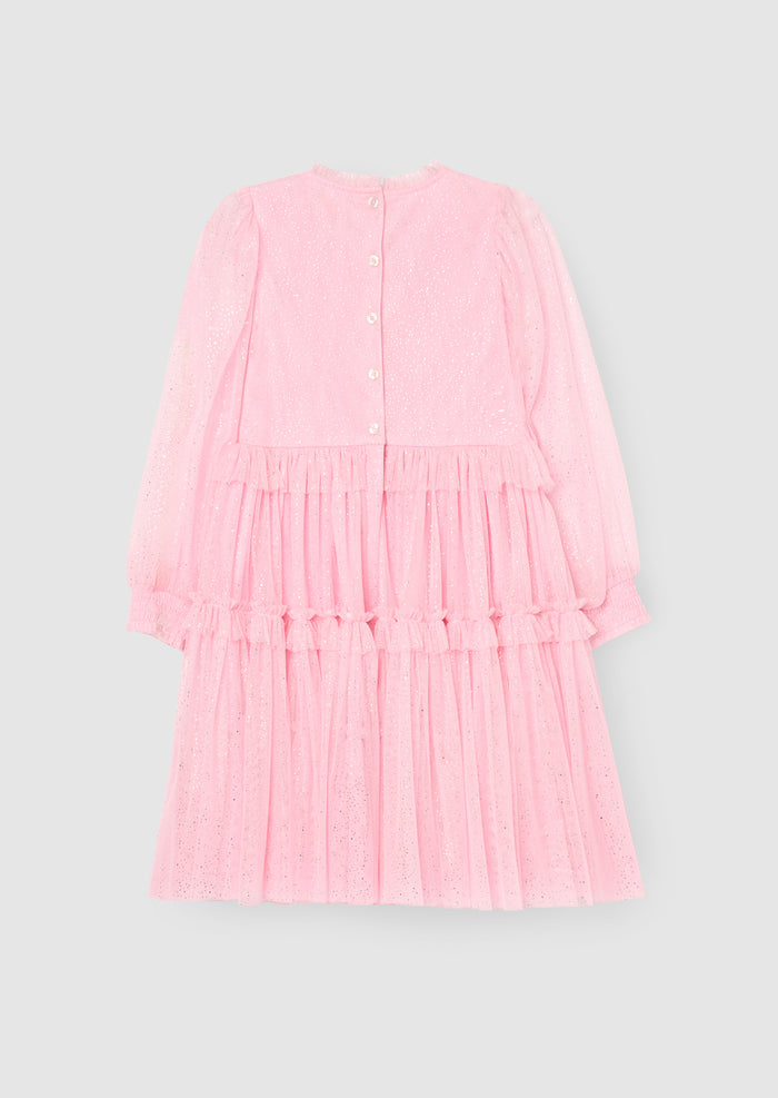 Willow Pink Balloon Sleeve Boho Dress