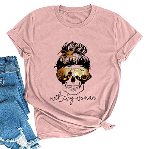 Witchy Woman T-Shirt Skull Halloween Shirt