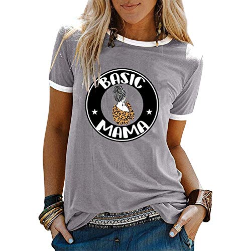 Women Basic Mama T-Shirt Mom Gift