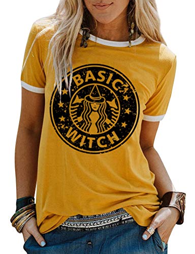 Women Basic Witch T-Shirt for Halloween