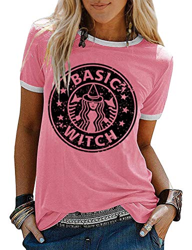 Women Basic Witch T-Shirt for Halloween