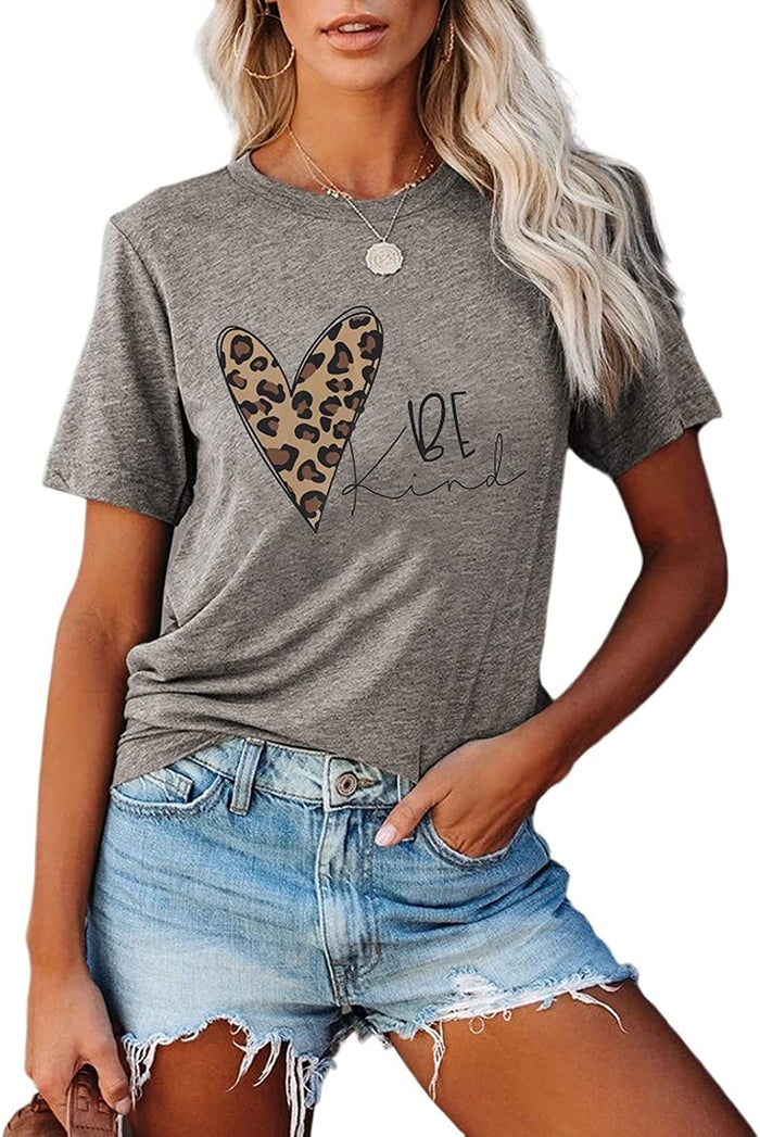 Women Be Kind Heart Graphic Tee Shirt