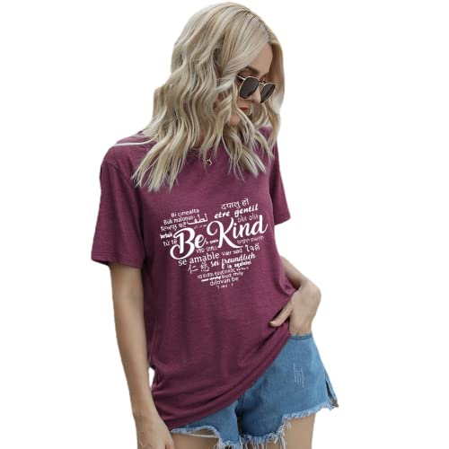 Women Be Kind Languages T-Shirt Kindness Shirt