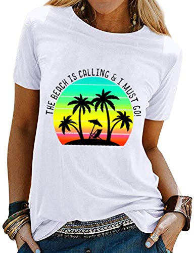 Women Beach is Calling and I Must Go T-Shirt Beach Shirt