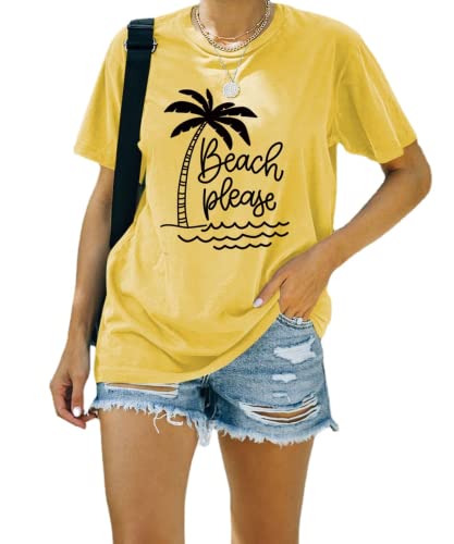 Women Beach Please Shirt Girls Trip Vacation T-Shirt