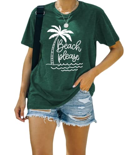 Women Beach Please Shirt Girls Trip Vacation T-Shirt
