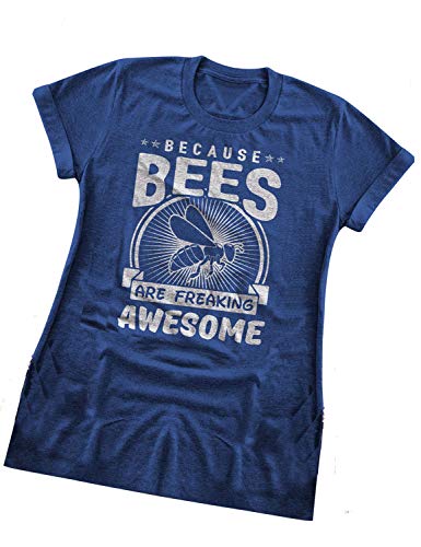 Women Because Bees are Freaking Awesome Bee Shirt Graphic T-Shirt Women Casual TopTee