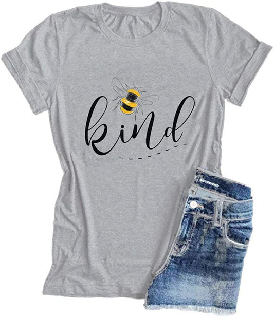 Women Bee Kind T-Shirt Graphic Shirt