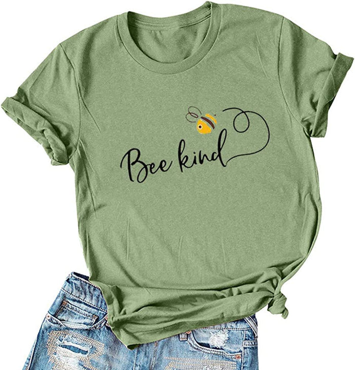 Women Bee Kind T-Shirt Graphic Shirt