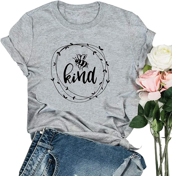 Women Bee Kind T-Shirt Graphic Shirt