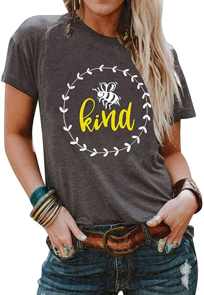 Women Bee Kind T-Shirt Graphic Shirt
