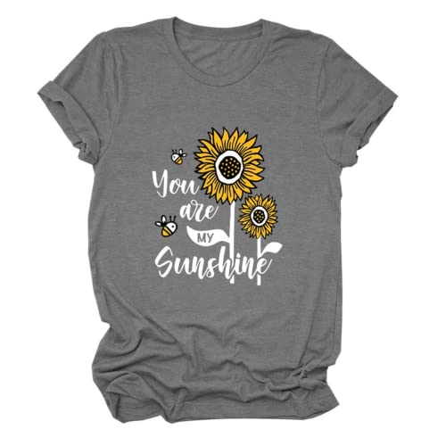 Women Bee Sunflower Shirt You are My Sunshine T-Shirt