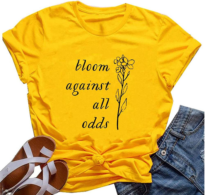 Women Bloom Against All Odds Graphic T-Shirt