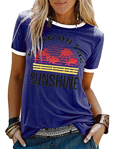 Women Bring On The Sunshine T-Shirt Women Graphic T-Shirt Women Top