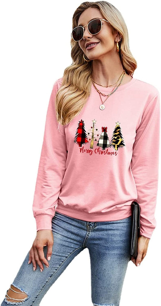 Women Buffalo Plaid Christmas Blouse Merry Christmas Shirt